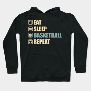 Eat Sleep Basketball Repeat - Funny Basketball Lovers Gift Hoodie